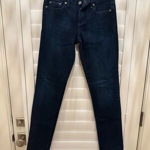 Women's Straight Leg Jeans - Dark Blue